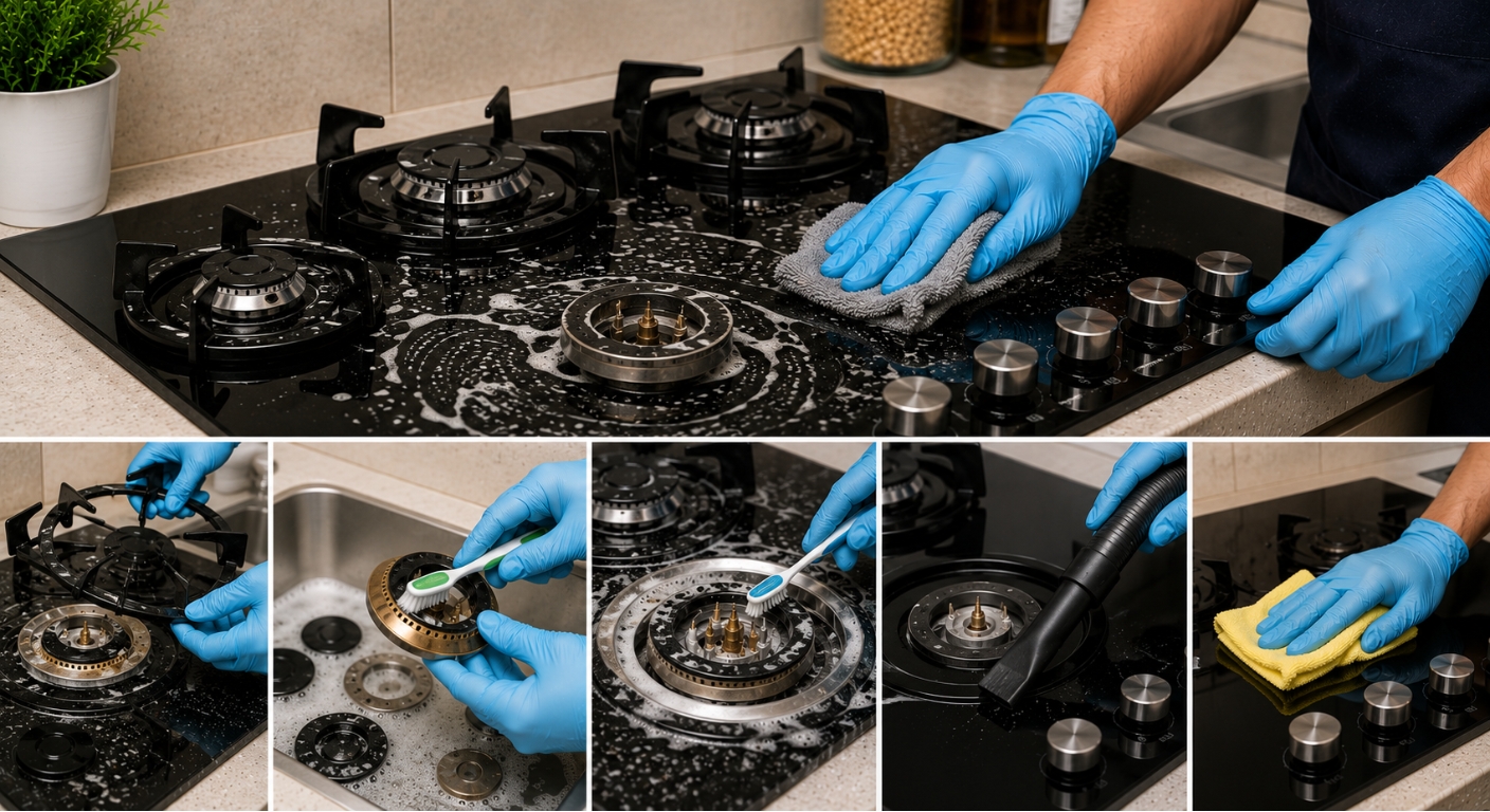 Gas Hob Deep Cleaning